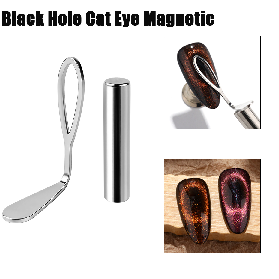 Nail Art Full Cat Eye - Magnetyczny efekt kociego oka z czarnym