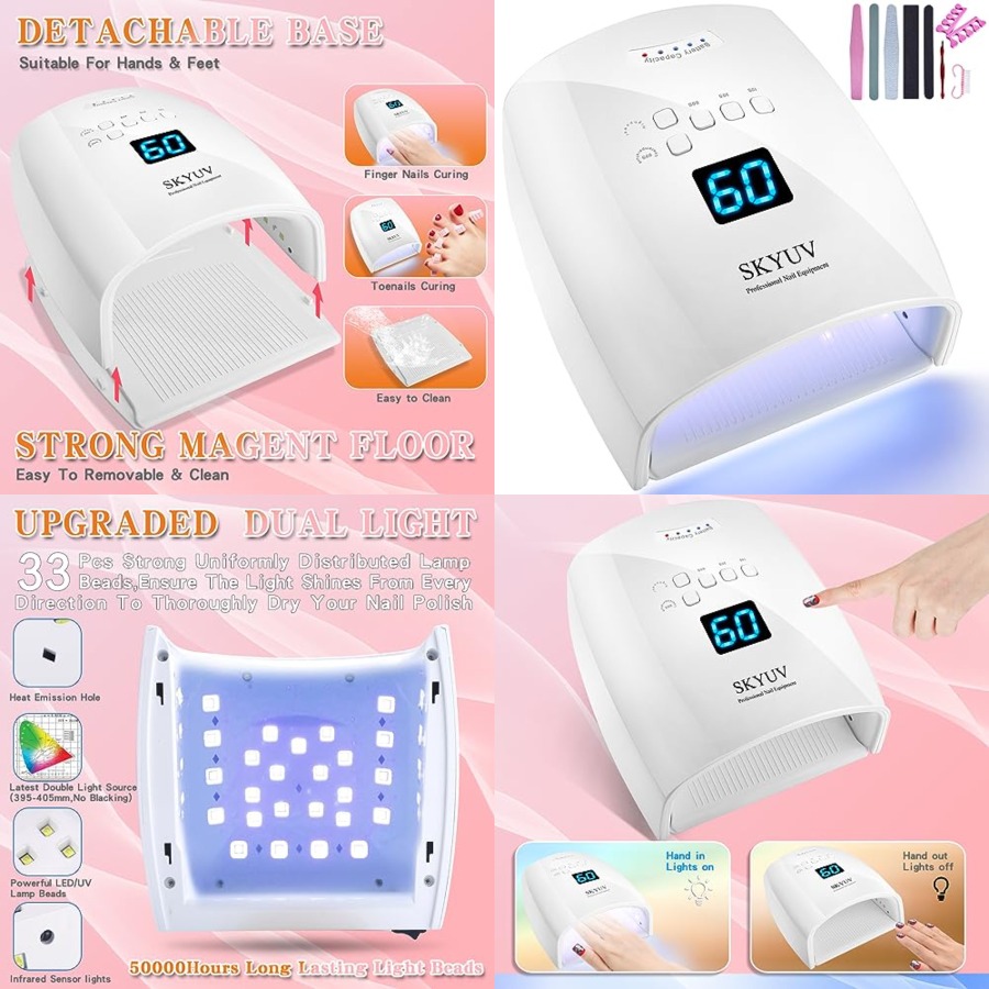 Uv Led Lamp Nail - Akumulatorowa lampa UV LED do szybkiego