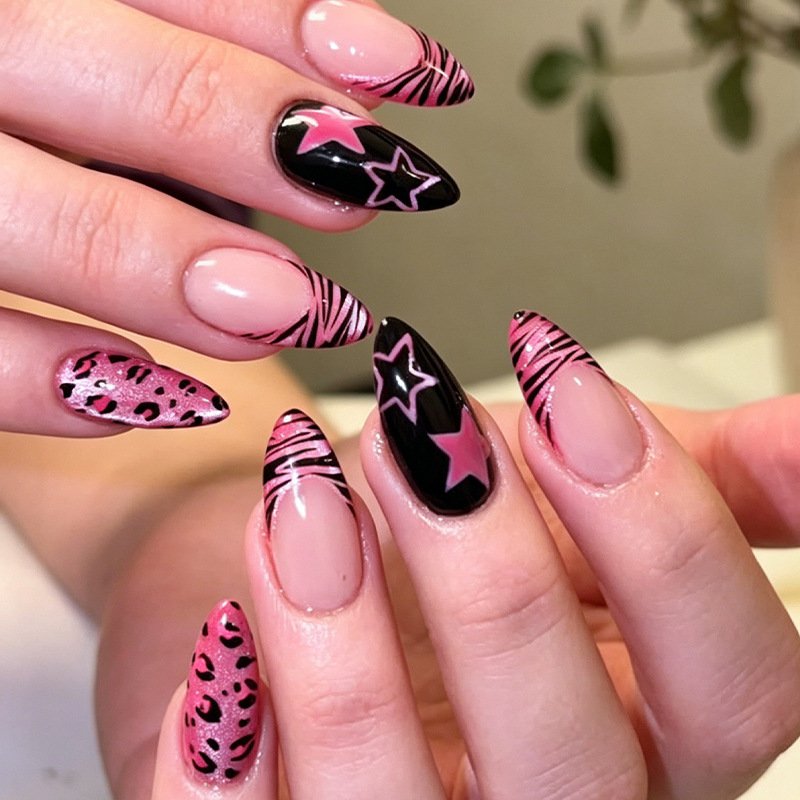 Nail Art Full Cat Eye - 24 szt. Sztuczne Paznokcie z Wzorami