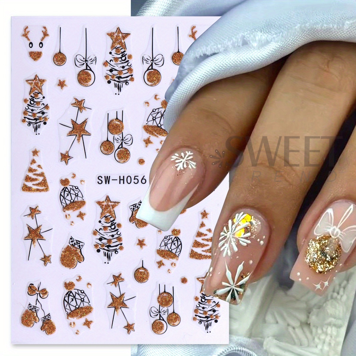 2 szt. Olśniewające, błyszcząc – Nail Art Xmas Design recenzja i cena