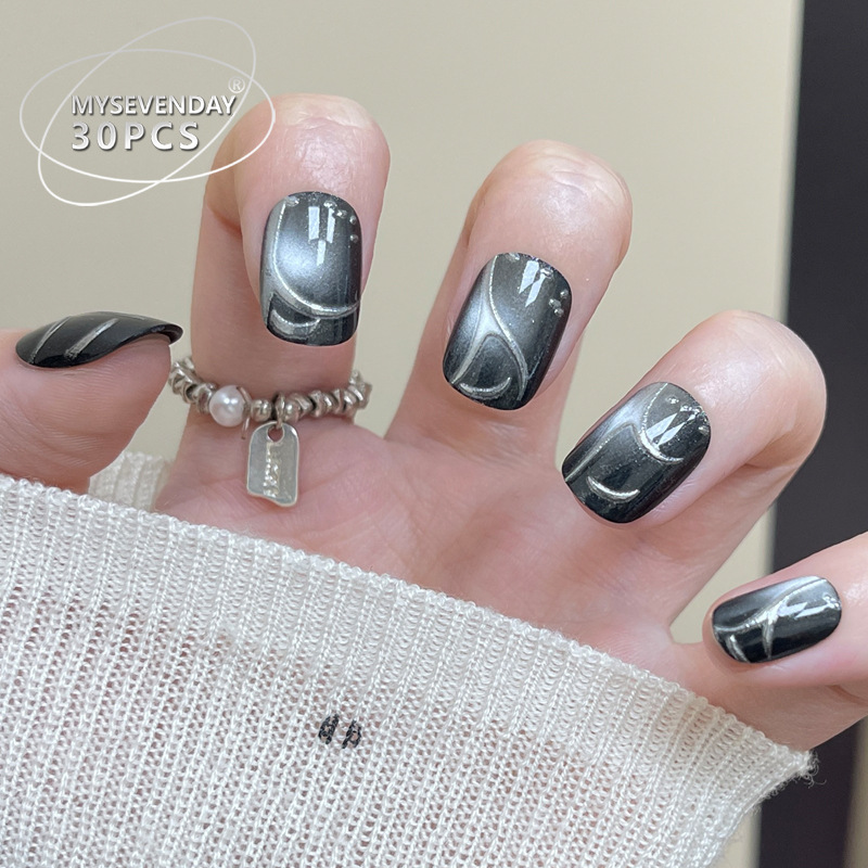 30 sztuk francuskich ręcznie r – Nail Art Full Cat Eye recenzja i cena