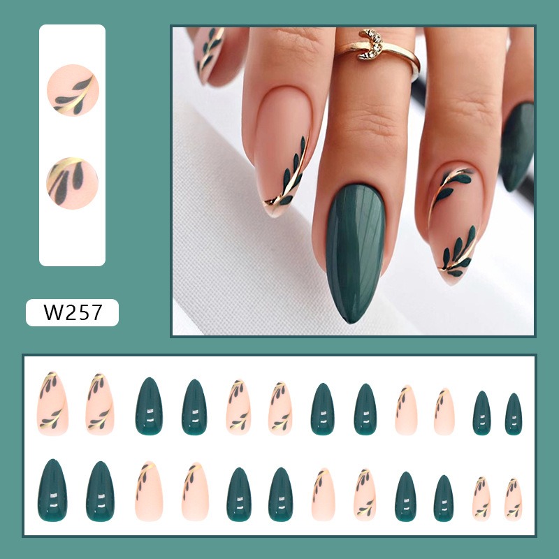 24P/Set Średniej długości migd – Nail Art Pink recenzja i cena