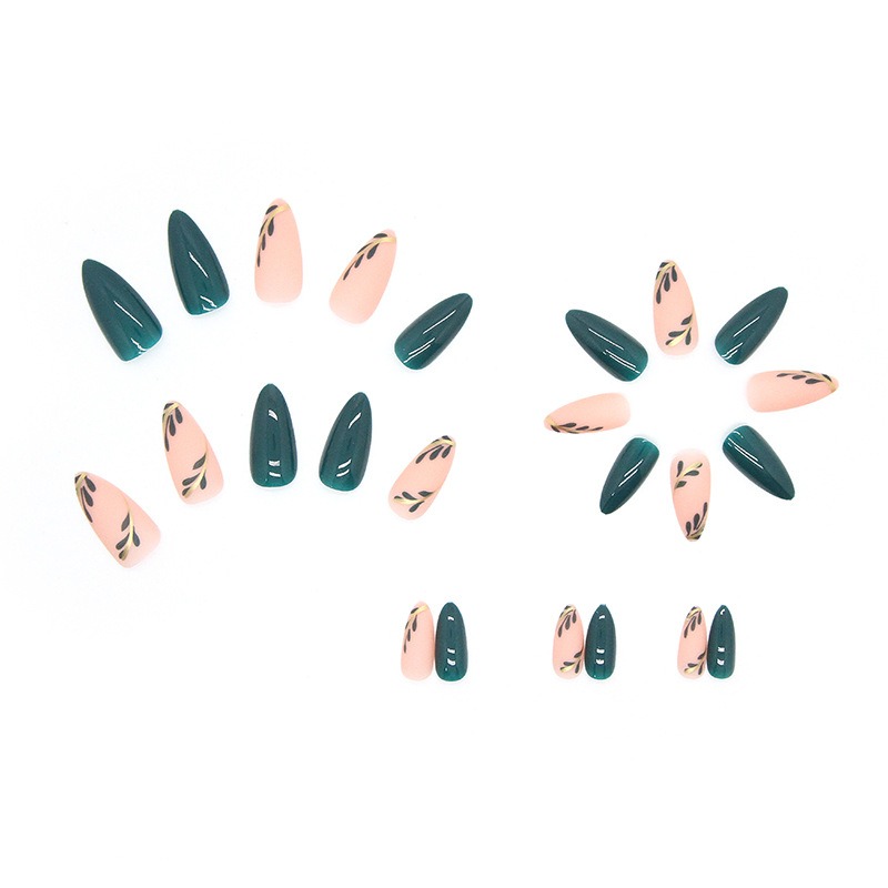 24P/Set Średniej długości migd – Nail Art Pink recenzja i cena