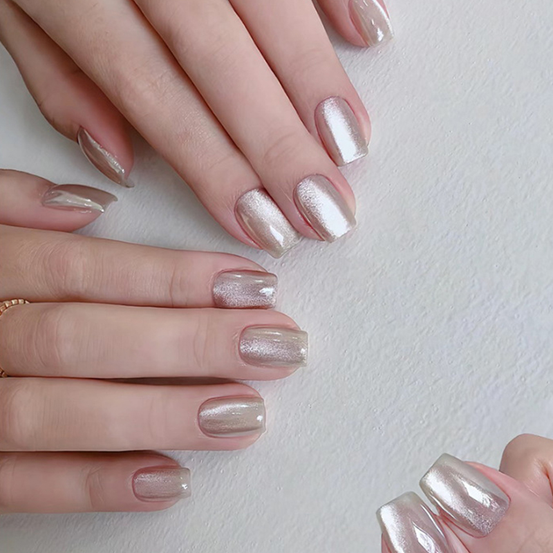 30Pcs Short Press On Nails Aur – Nail Art Full Cat Eye recenzja i cena