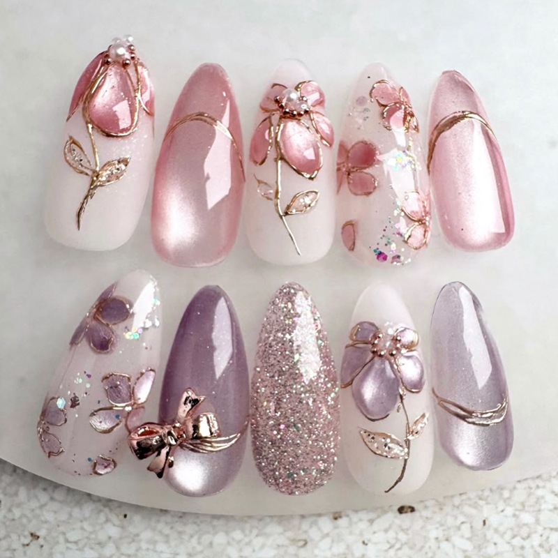 24 szt. Niebieskie paznokcie z – Nail Art Full Cat Eye recenzja i cena