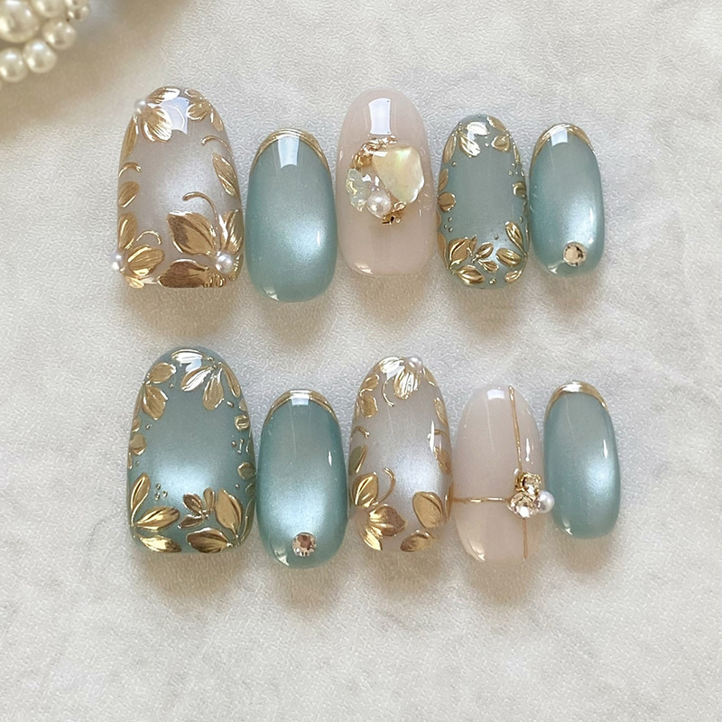 24 szt. Niebieskie paznokcie z – Nail Art Full Cat Eye recenzja i cena