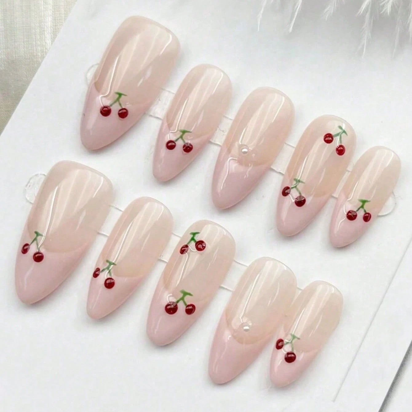 10 szt. Średnie Migdałowe Różo – Nail Art Pink recenzja i cena