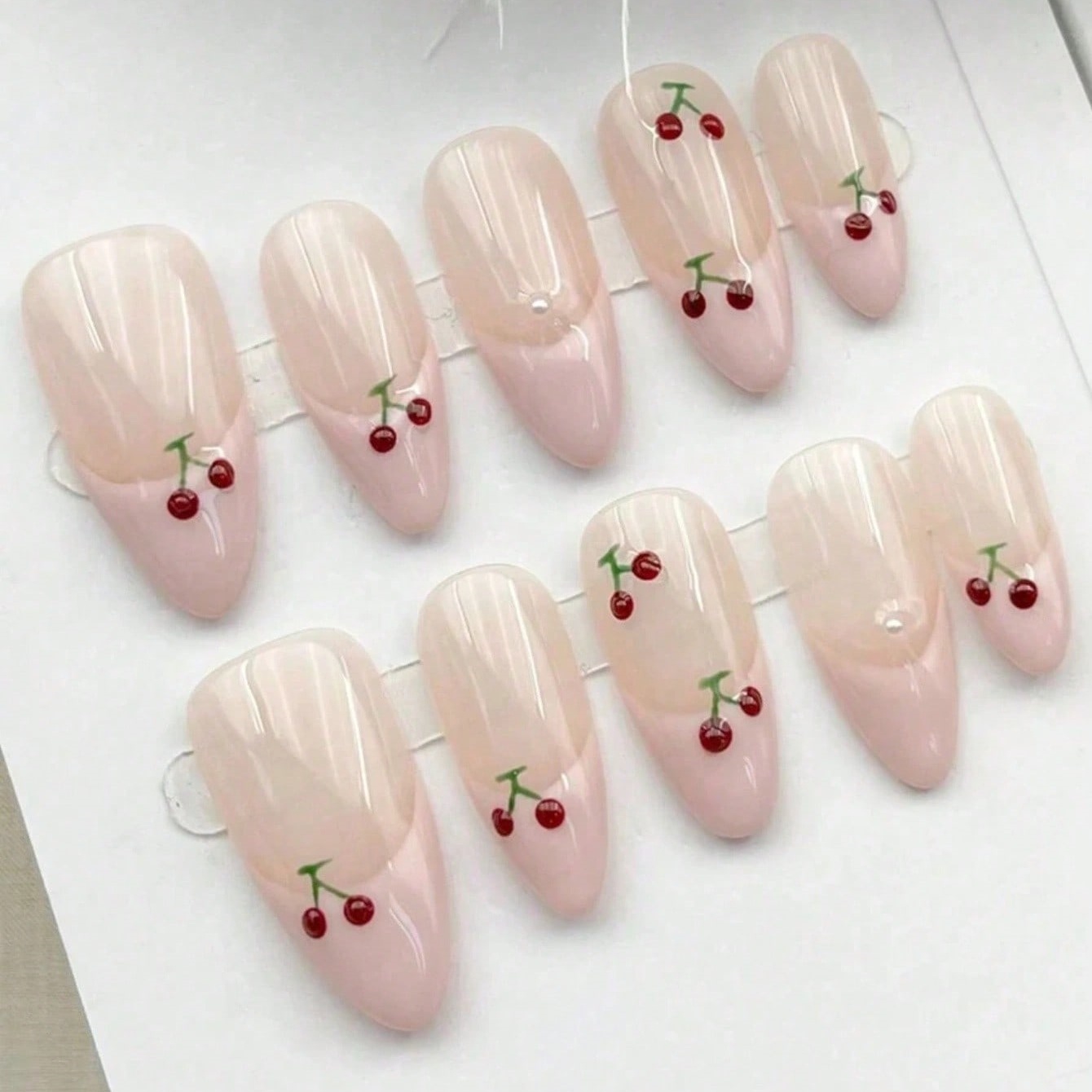 10 szt. Średnie Migdałowe Różo – Nail Art Pink recenzja i cena