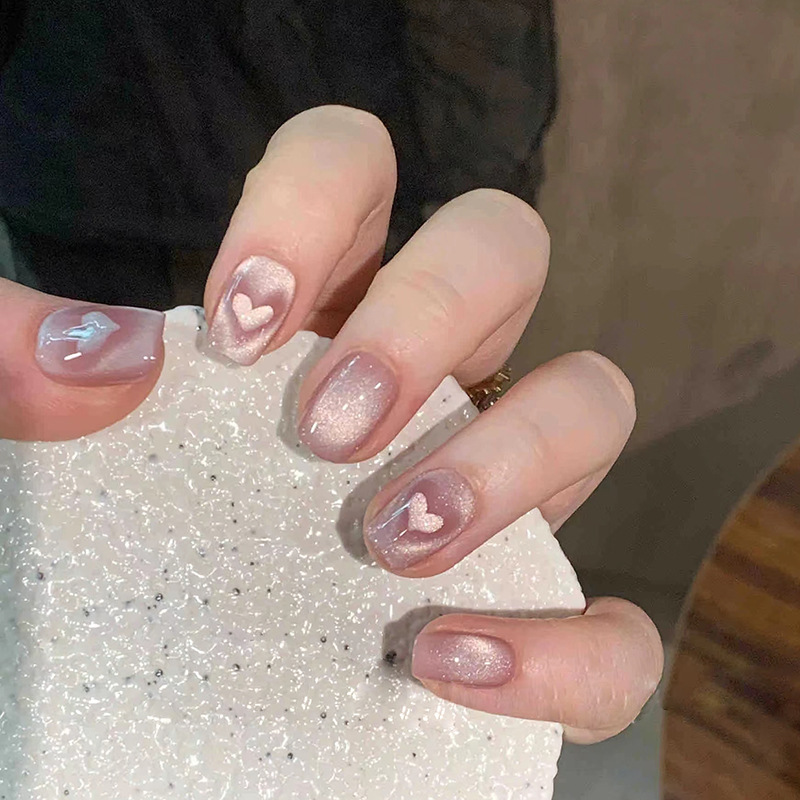 10 szt. Ręcznie Robione Krótki – Nail Art Full Cat Eye recenzja i cena