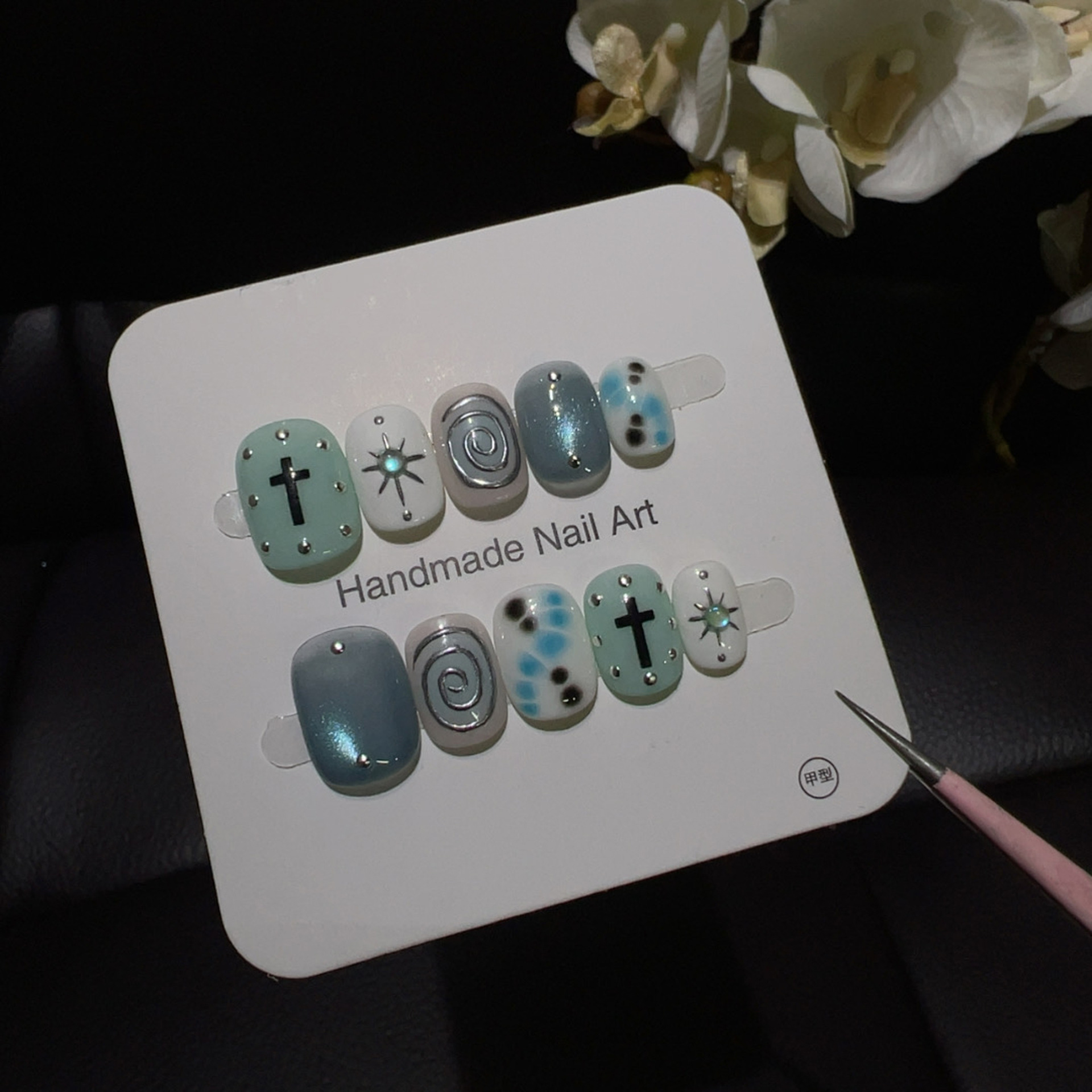 10 szt. Krótkie Okrągłe Sztucz – Nail Art Full Cat Eye recenzja i cena
