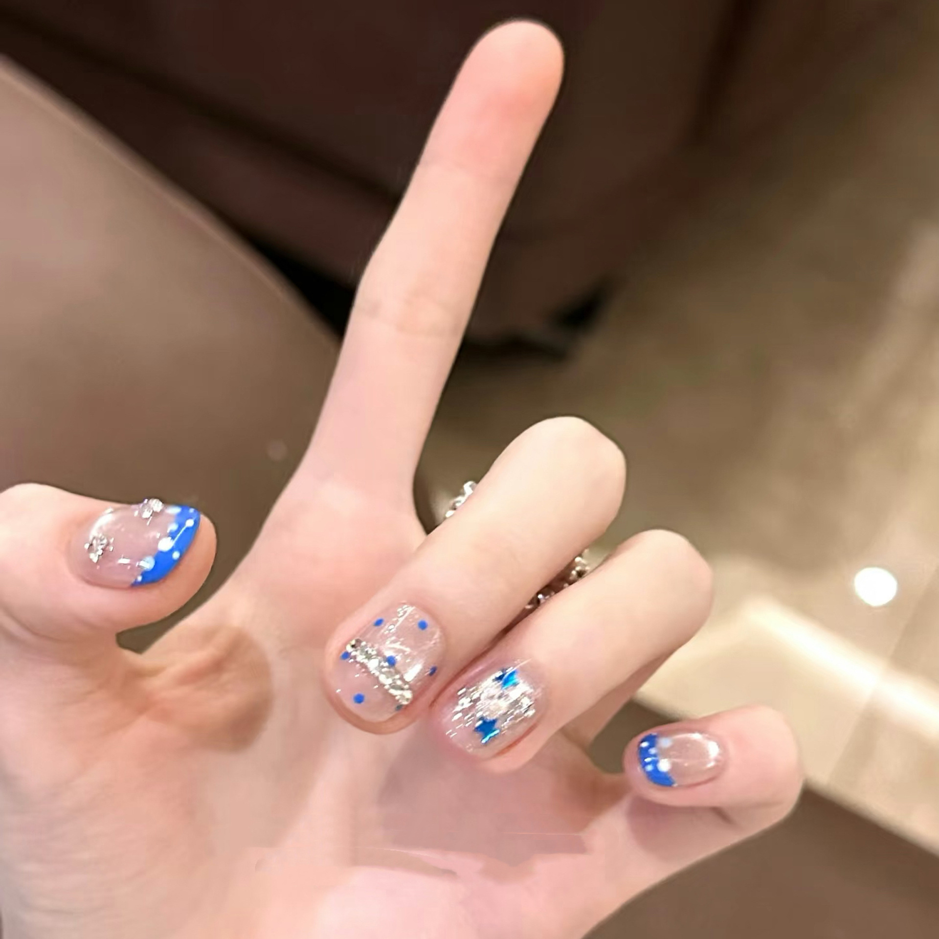 10 szt. Ręcznie Robione Krótki – Nail Art Full Cat Eye recenzja i cena