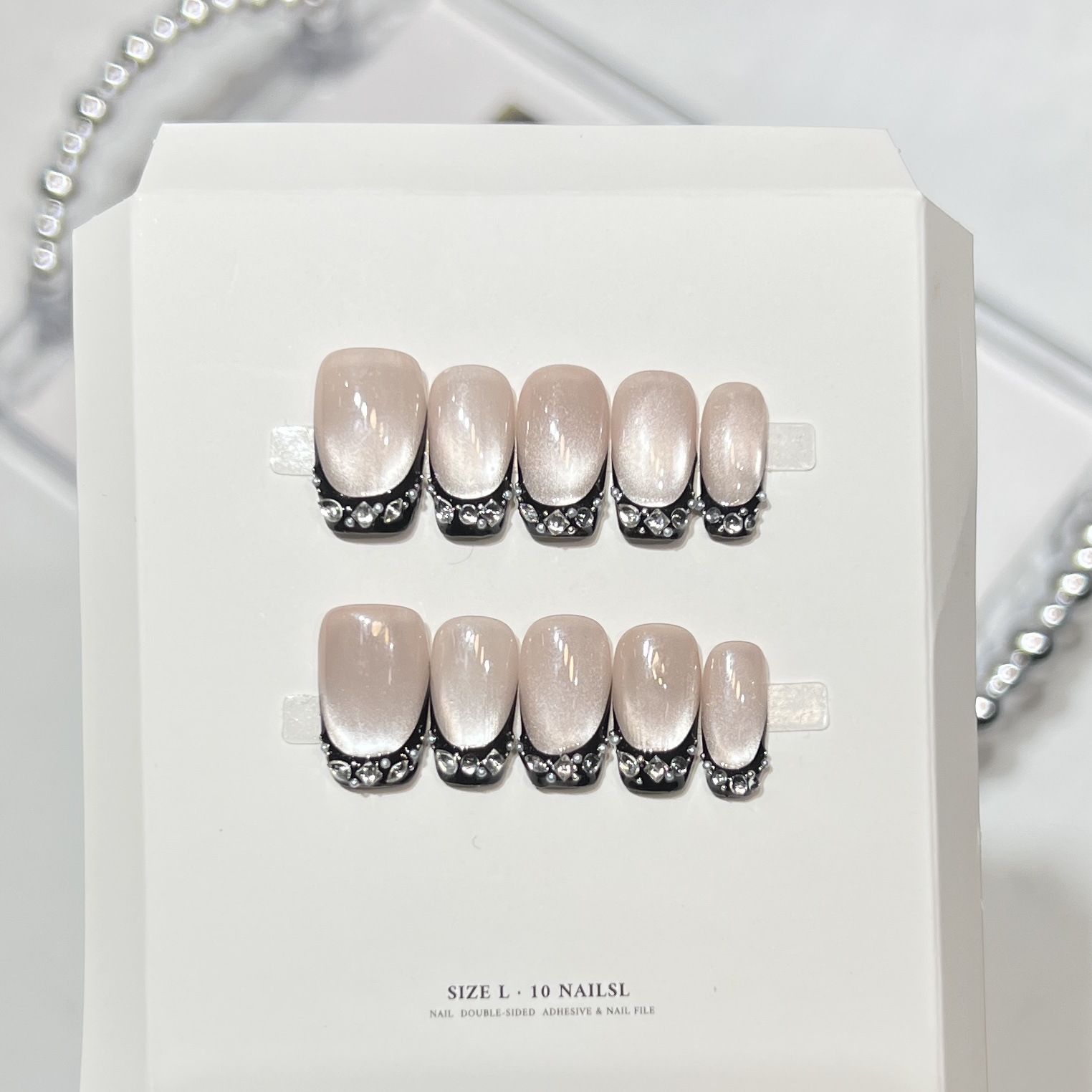 10 szt. Czarne kocie oczy, nak – Nail Art Full Cat Eye recenzja i cena