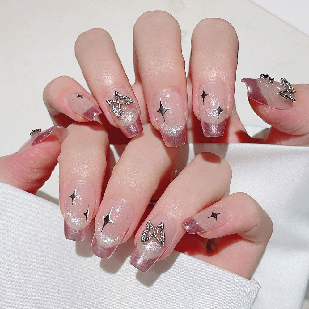 10 szt. Krótkie trapezowe ręcz – Nail Art Pink recenzja i cena