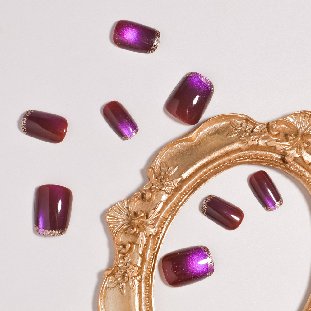 Krótkie kwadratowe sztuczne pa – Nail Art Full Cat Eye recenzja i cena