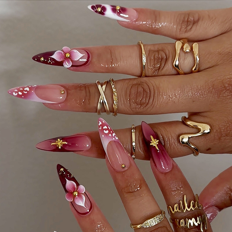 24 szt. Francuskie Różowe Pazn – Nail Art Pink recenzja i cena