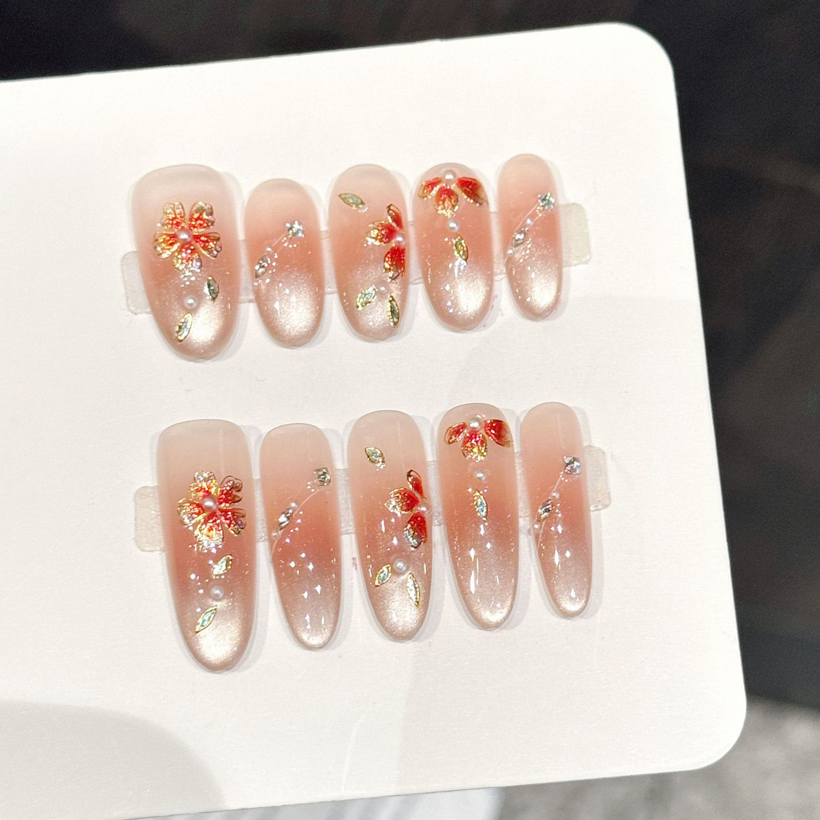 10 szt. Ręcznie Robione Sztucz – Nail Art Pink recenzja i cena