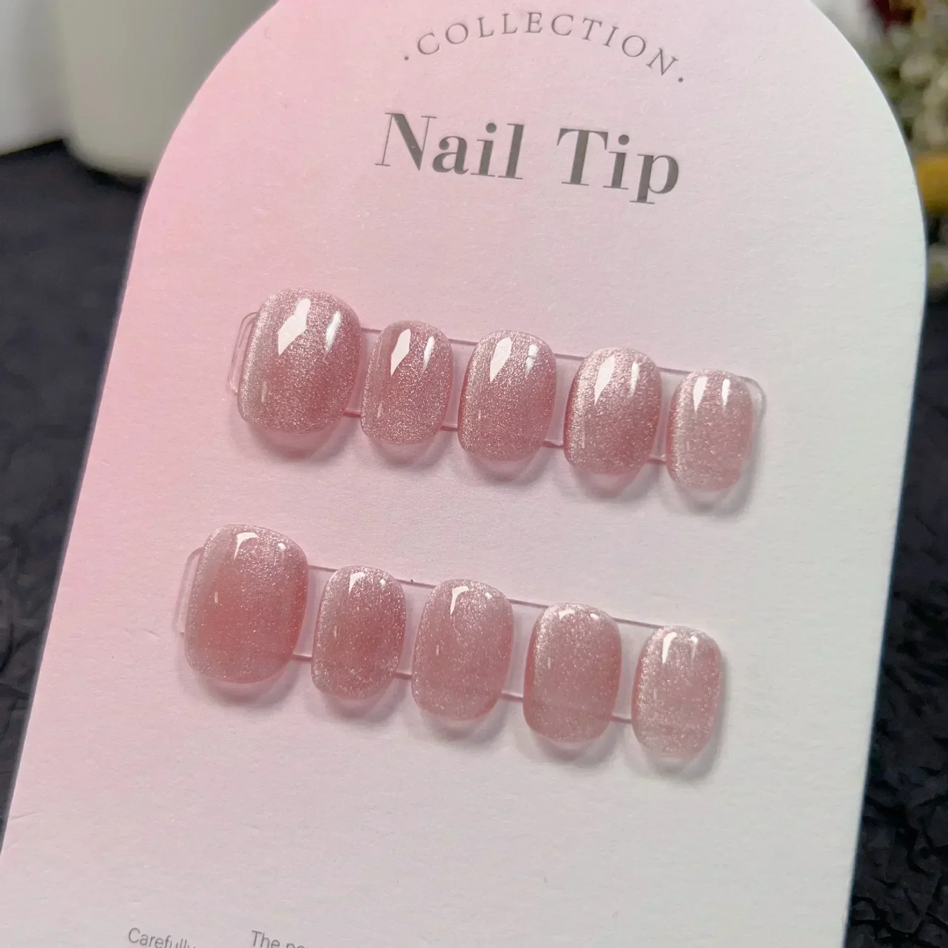 10 szt. Krótkie, ręcznie robio – Nail Art Full Cat Eye recenzja i cena